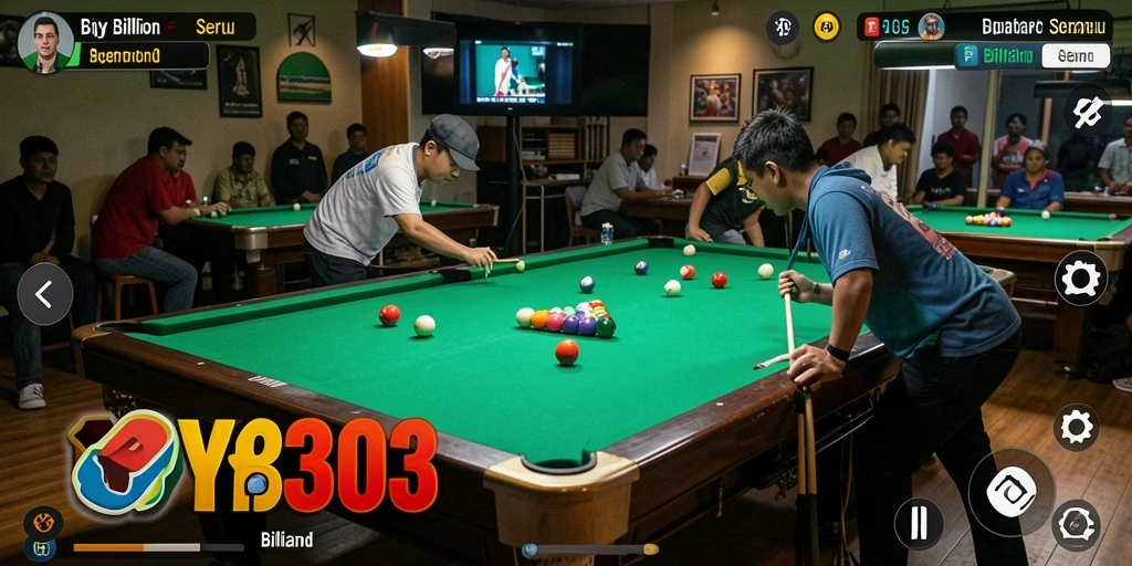Tampilan antarmuka menarik dari game Billiard BOY303.