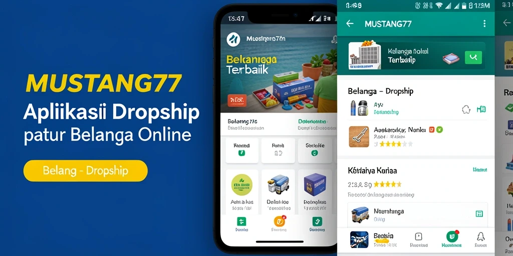 Tampilan antarmuka user-friendly aplikasi Dropship MUSTANG77.