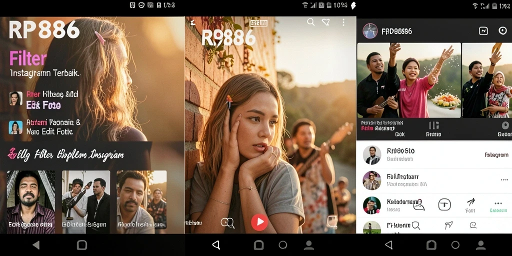 Antarmuka intuitif RP886 dengan pilihan filter menarik.